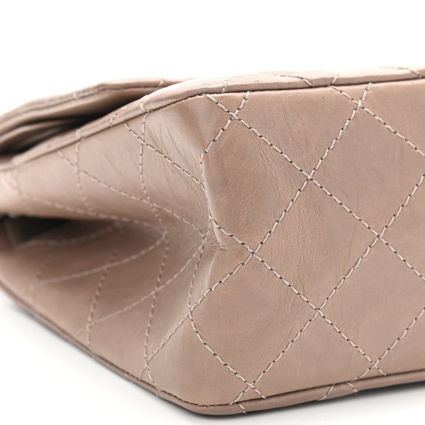 Aged Calfskin Quilted 2.55 Reissue 226 Flap Taupe