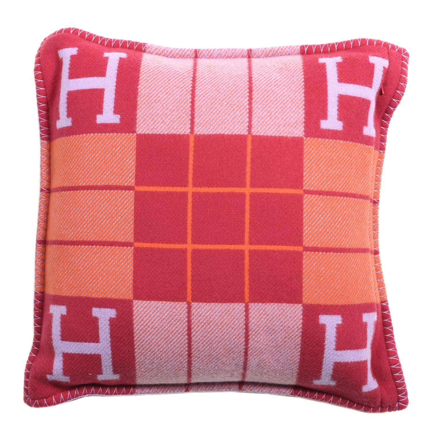 Hermes Wool Cashmere Avalon III Pillow PM Fuchsia Geranium 2 of 3