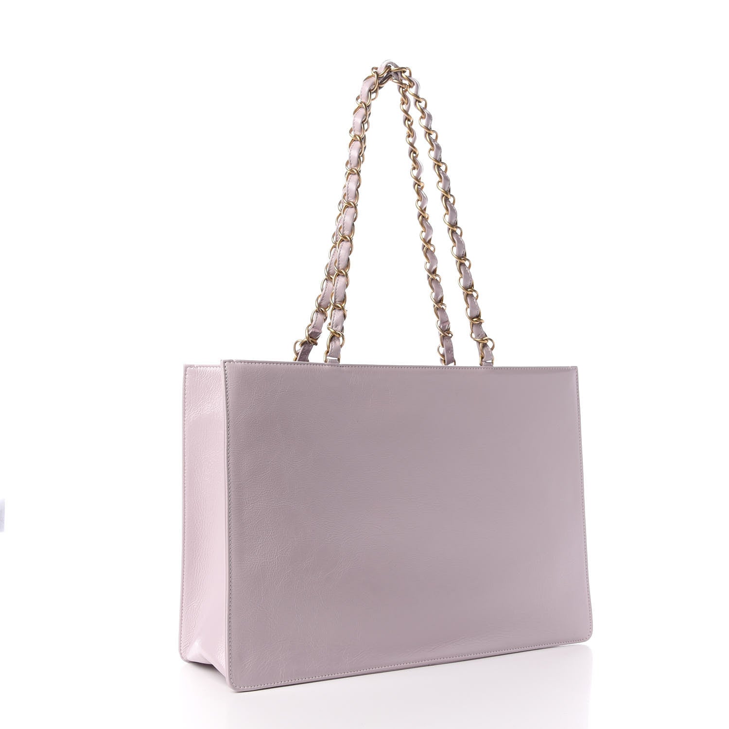 Chanel Shiny Aged Calfskin Shopping Bag Lilac 3 of 9