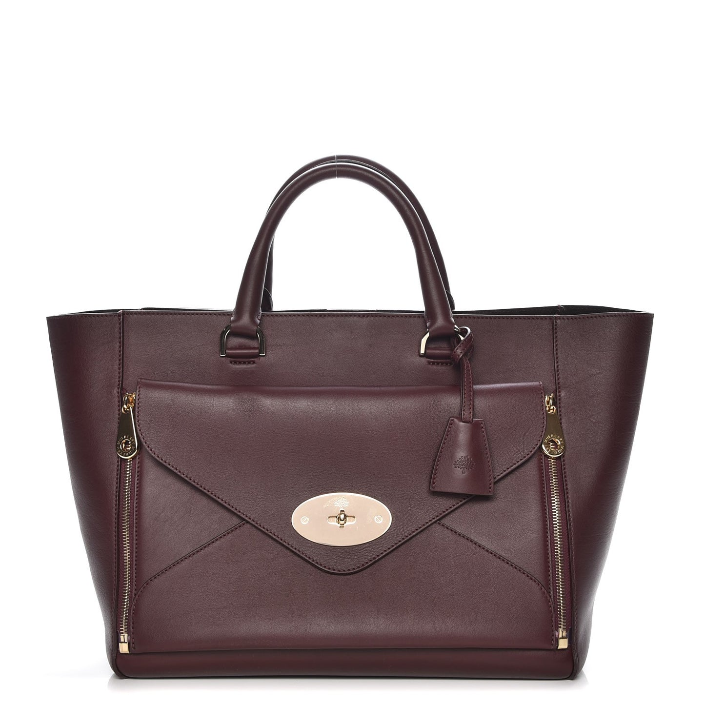 Silky Calf Oversized Willow Tote Oxblood