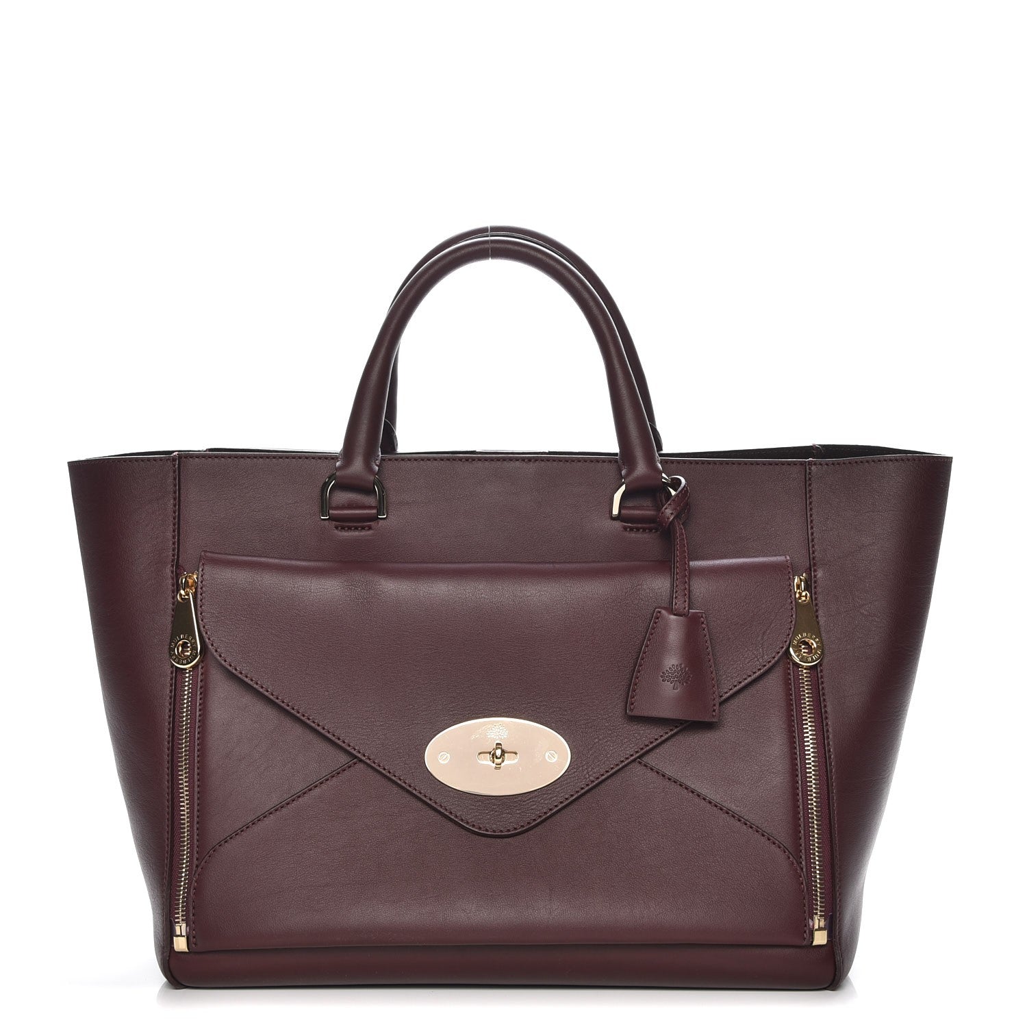 Mulberry Silky Calf Oversized Willow Tote Oxblood 1 of 11