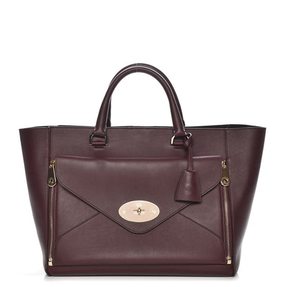 Mulberry Silky Calf Oversized Willow Tote Oxblood 1 of 11
