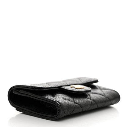 Chanel Caviar Quilted Flap Card Holder Wallet Black 4 of 9