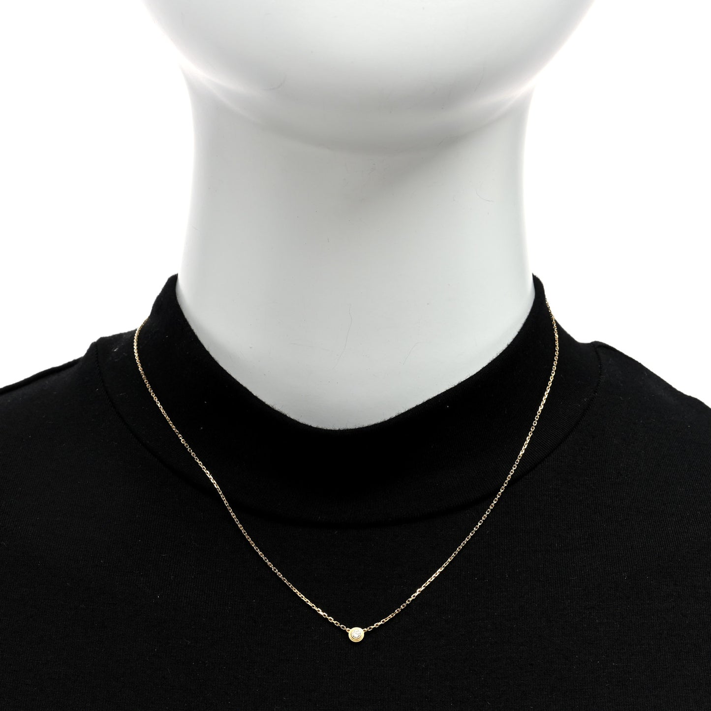 18K Yellow Gold Diamond XS D'Amour Pendant Necklace