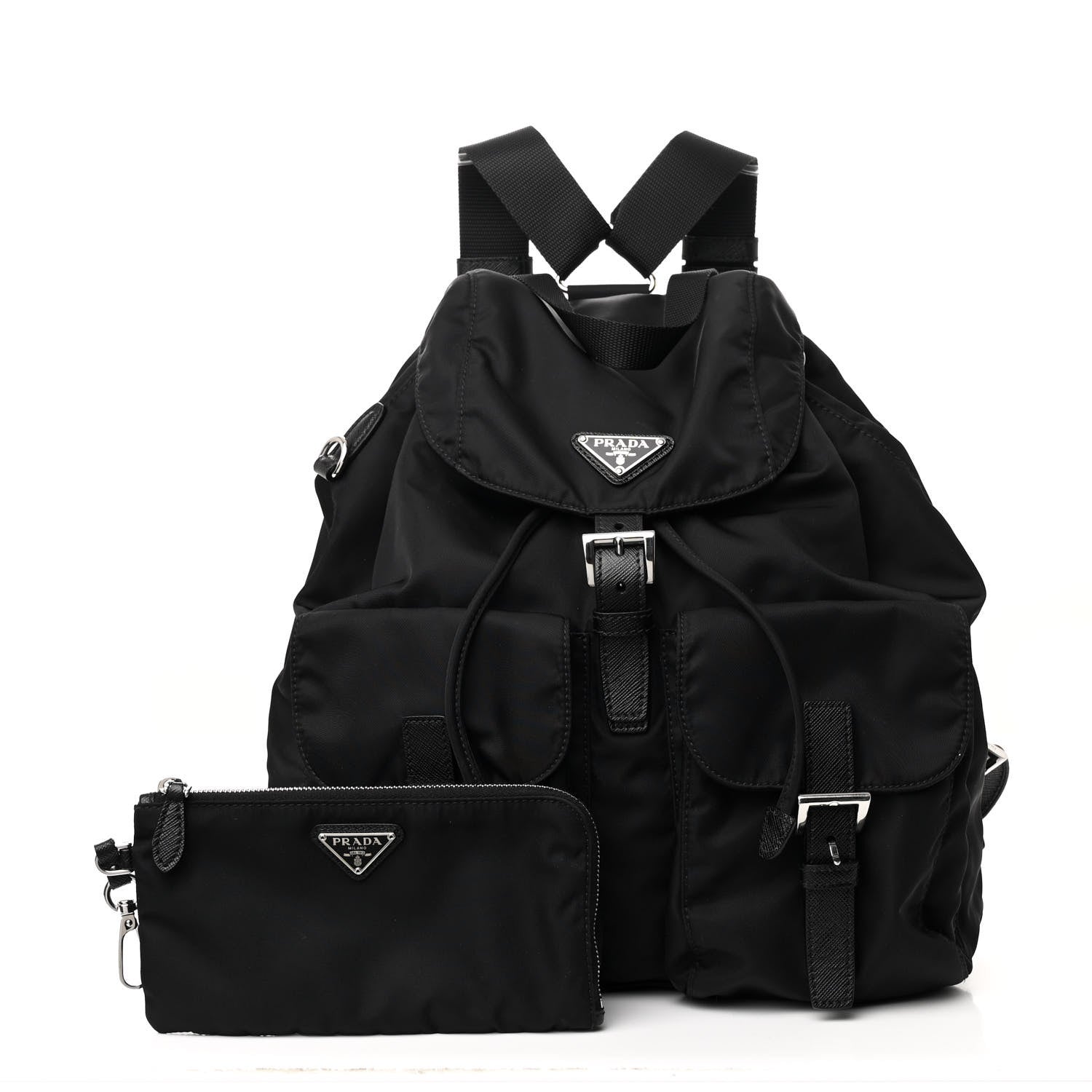 Prada Re-Nylon Saffiano Medium Backpack Black 3 of 13