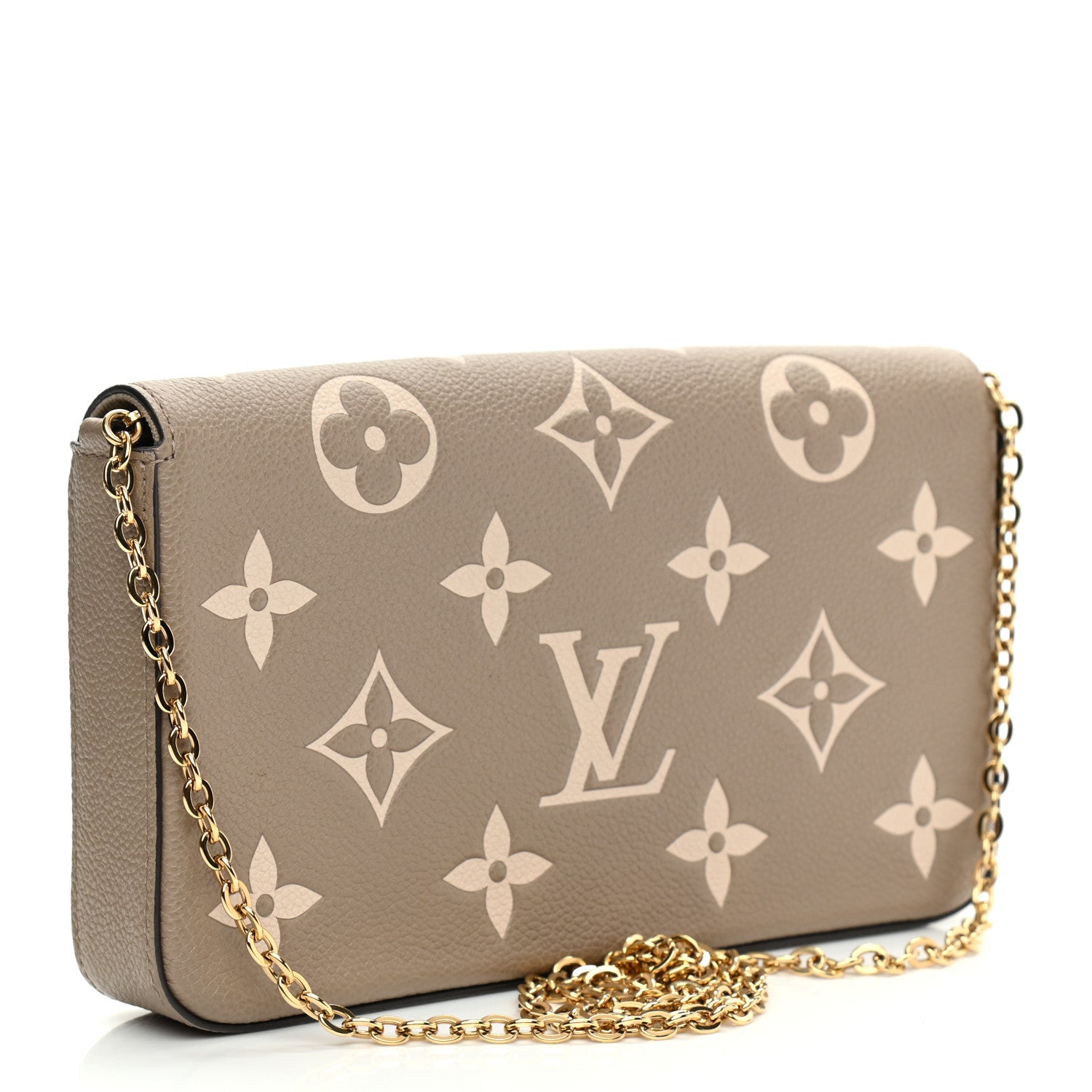 Louis Vuitton Empreinte Monogram Giant Felicie Pochette Tourterelle Creme 4 of 8