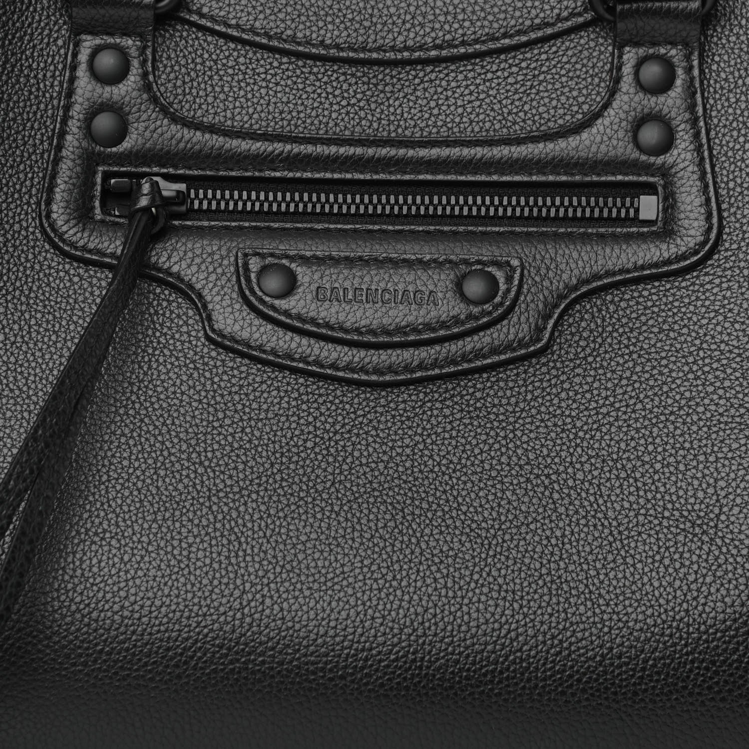 Balenciaga Grained Calfskin Black Hardware Neo Classic City Black 8 of 10