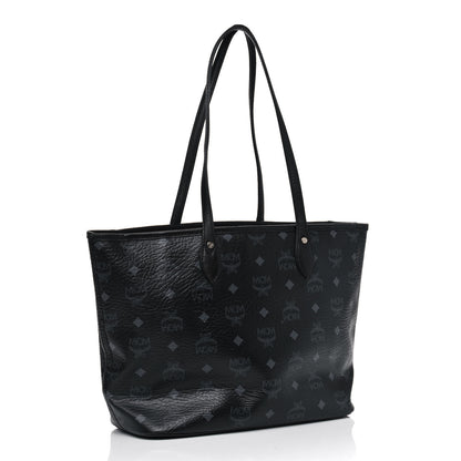 MCM Visetos Dog Bone Shopper Tote Black 2 of 6