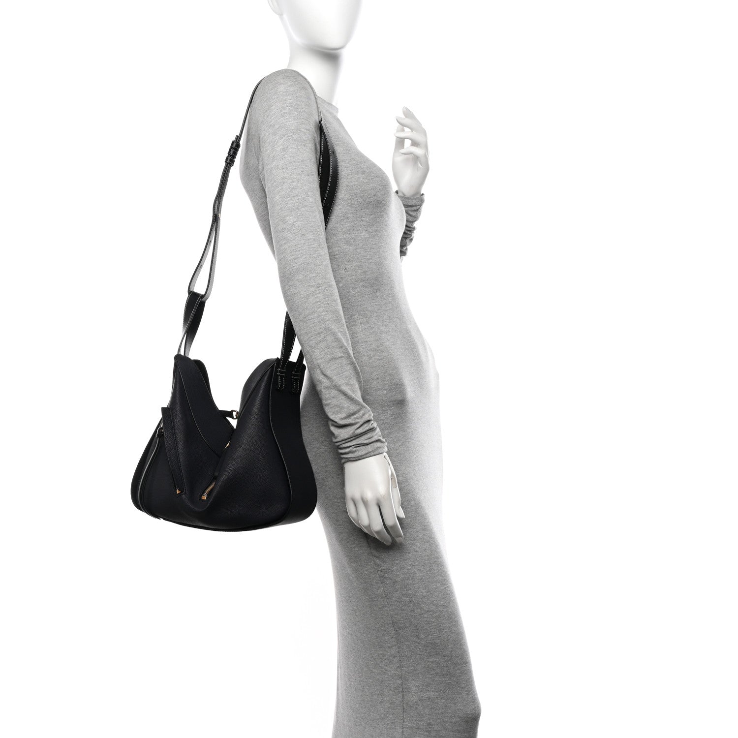 Loewe Calfskin Small Hammock Shoulder Bag Midnight Blue Black 2 of 10