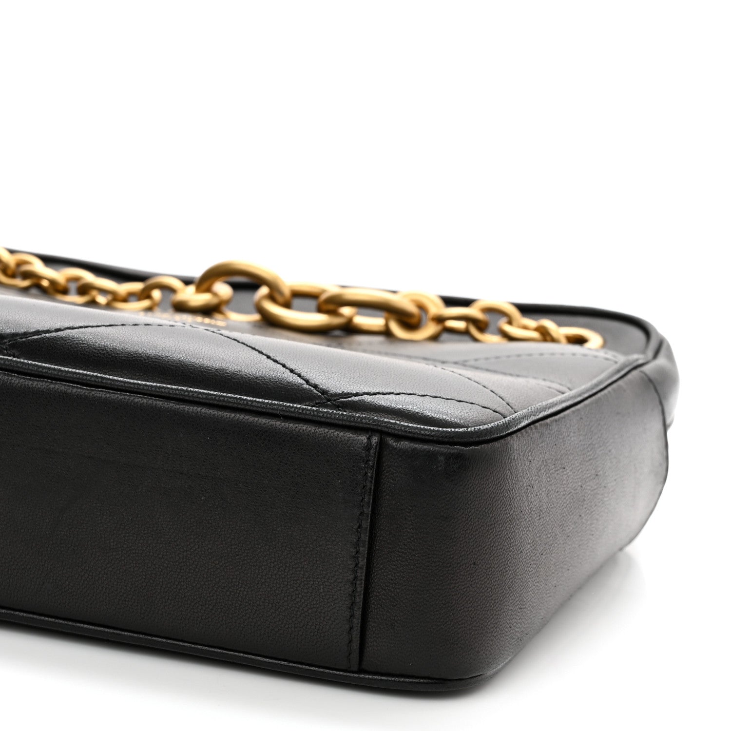Saint Laurent Lambskin Quilted Le Maillon Chain Strap Crossbody Black 10 of 10