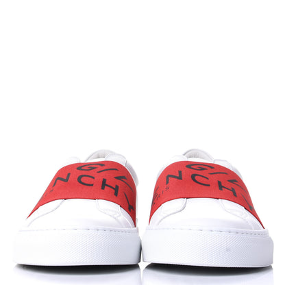 Givenchy Calfskin Band Logo Mens Urban Street Sneakers 42 White Red 2 of 11