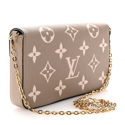 Louis Vuitton Empreinte Monogram Giant Felicie Pochette Tourterelle Creme 3 of 11
