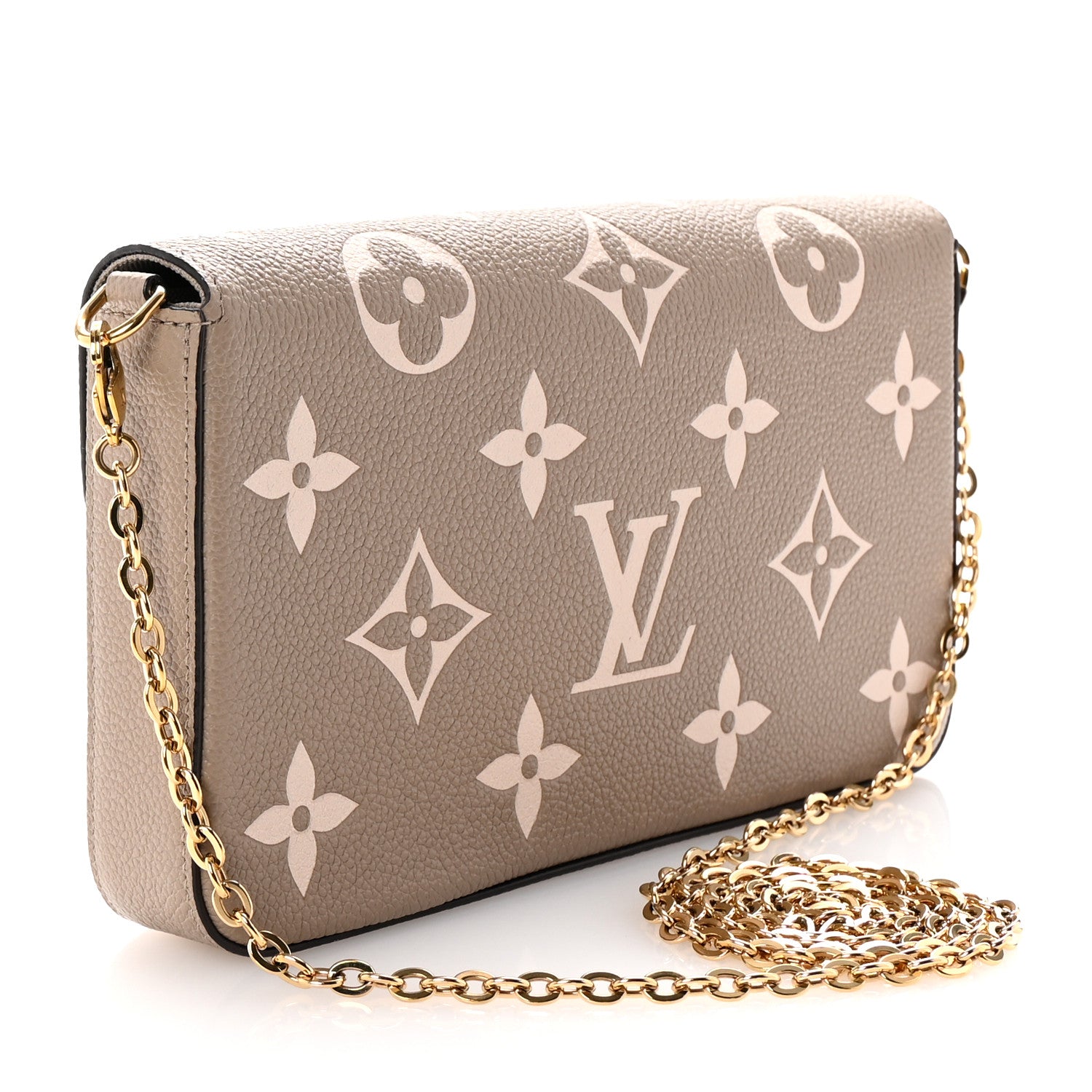 Louis Vuitton Empreinte Monogram Giant Felicie Pochette Tourterelle Creme 3 of 11