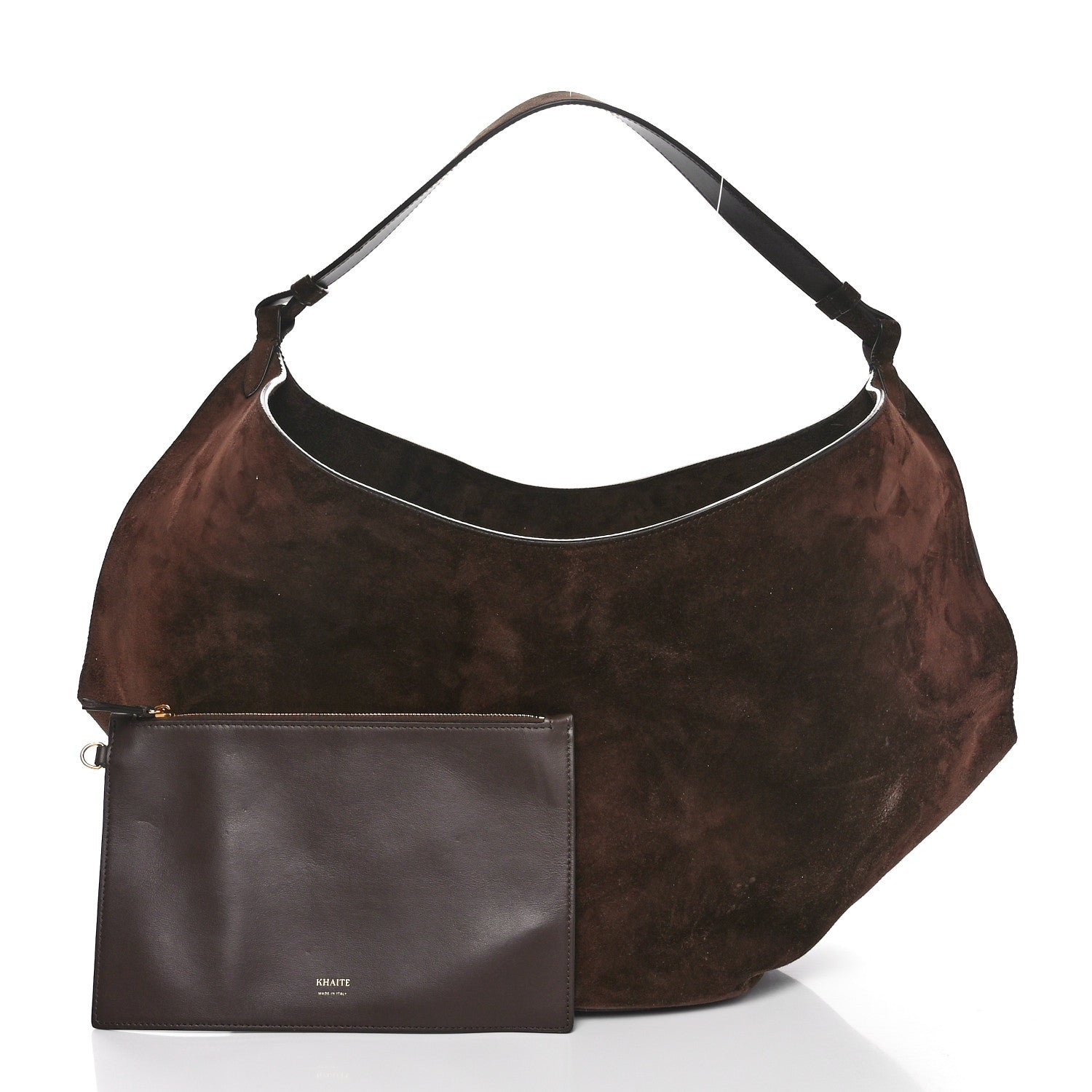 Khaite Suede Calfskin Medium Lotus Tote Toffee 10 of 10
