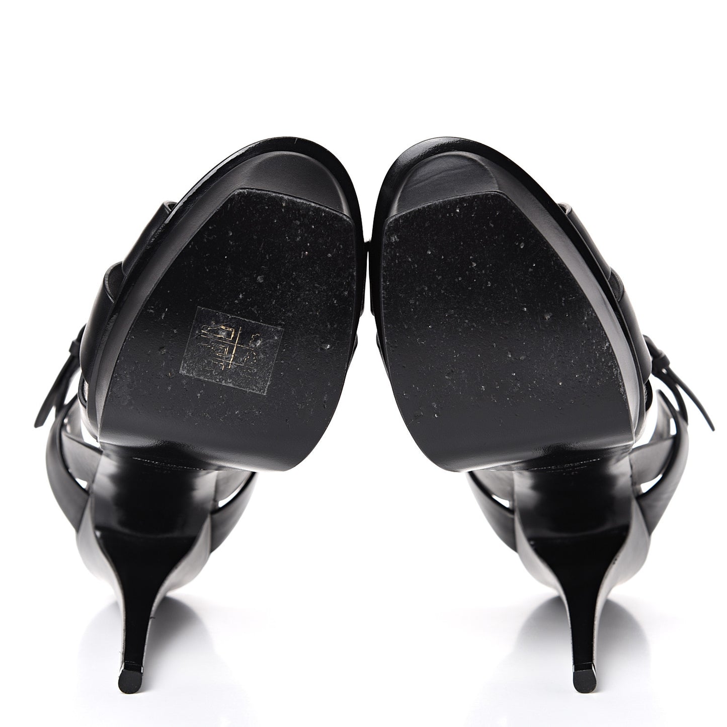 Calfskin Tribute 105 Platform Sandals 40 Black