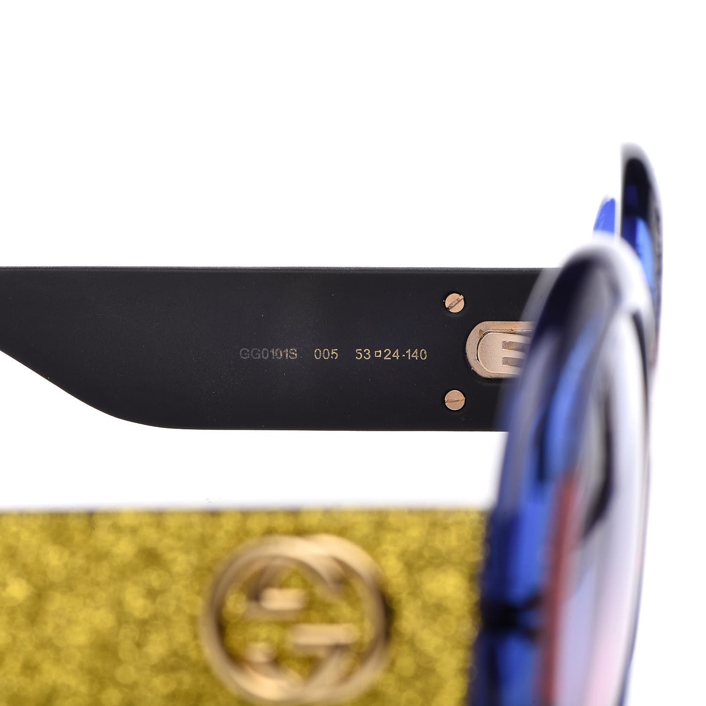Glitter Acetate Round GG0101S Sunglasses Blue Multi