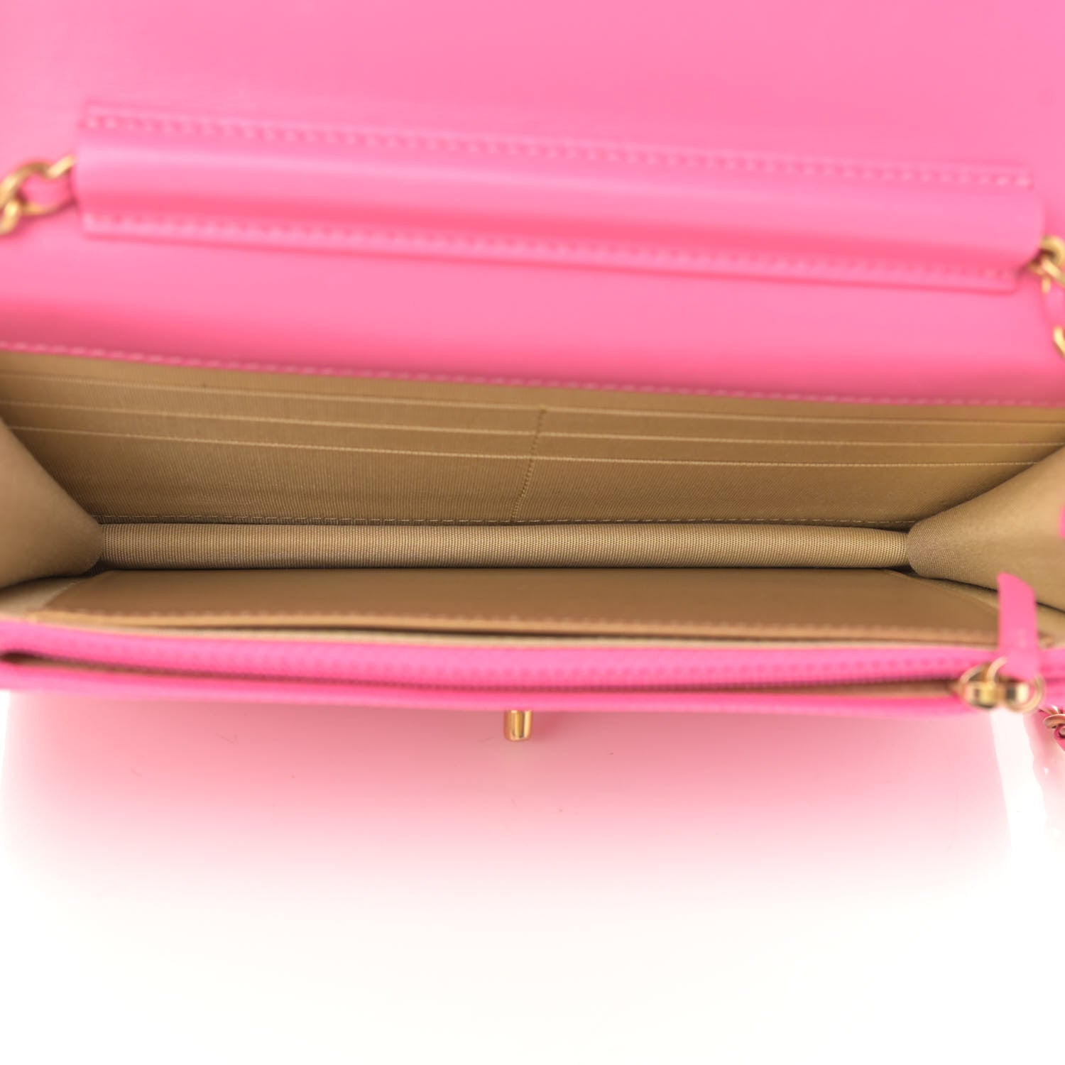 Chanel Lambskin Quilted CC Pearl Crush Wallet on Chain WOC Pink 5 of 13