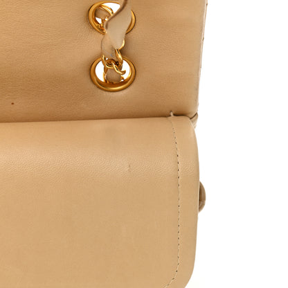 Chanel Lambskin Quilted Medium Double Flap Beige 10 of 13