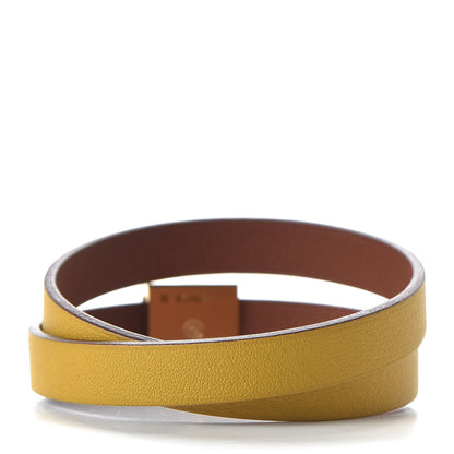 Hermes Swift Medor Infini Bracelet T3 Jaune Ambre Cuivre 3 of 5