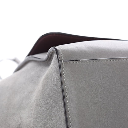 Celine Crocodile Embossed Nubuck Medium Trapeze Grey 12 of 23