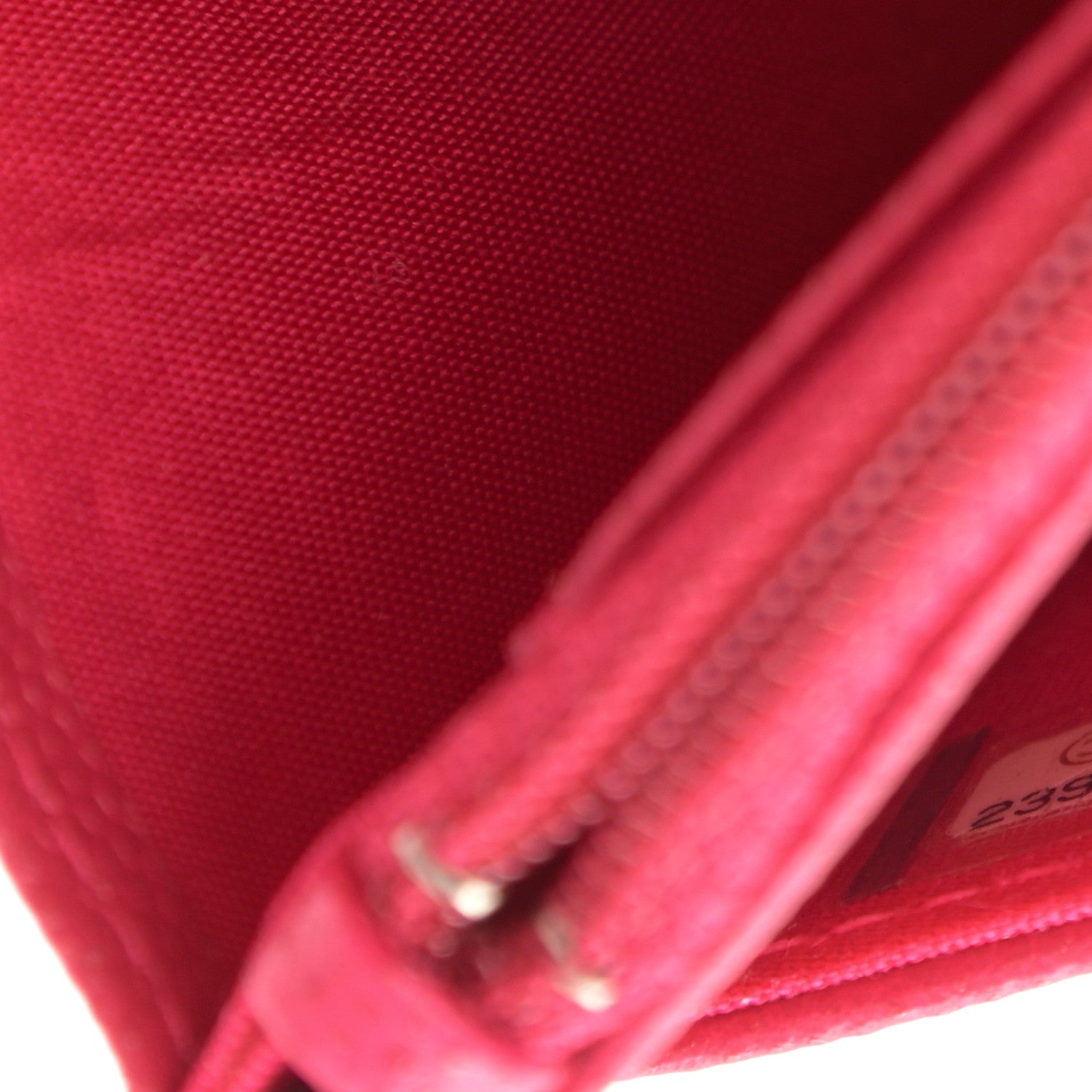 Chanel Caviar Quilted Boy Wallet On Chain WOC Fuchsia 7 of 13