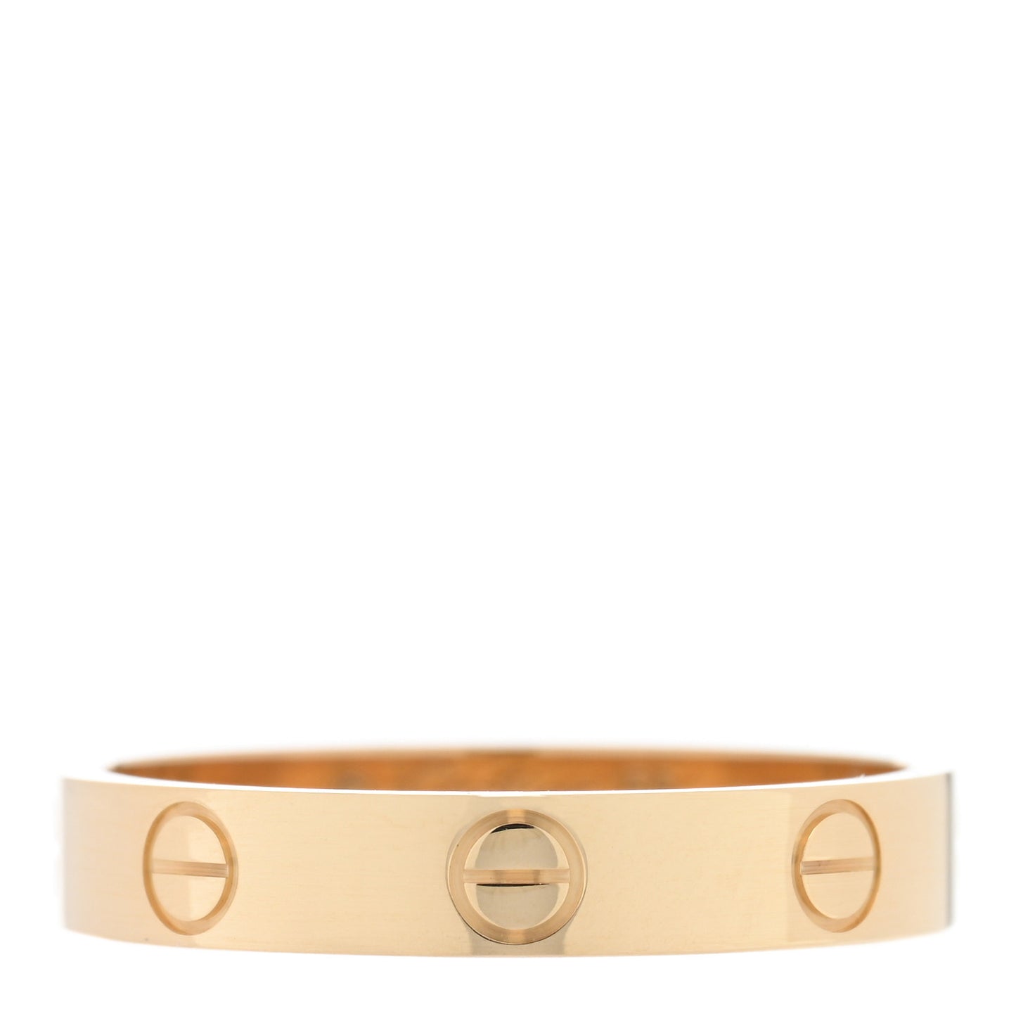 18K Yellow Gold 3.5mm LOVE Wedding Band Ring 56 7.5