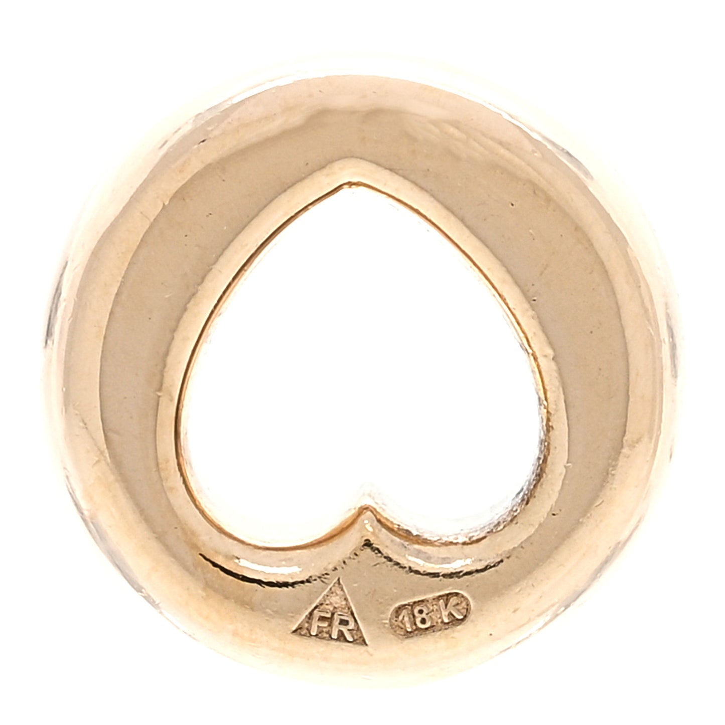 18K Yellow Gold Love Chubby Heart Beat Pendant