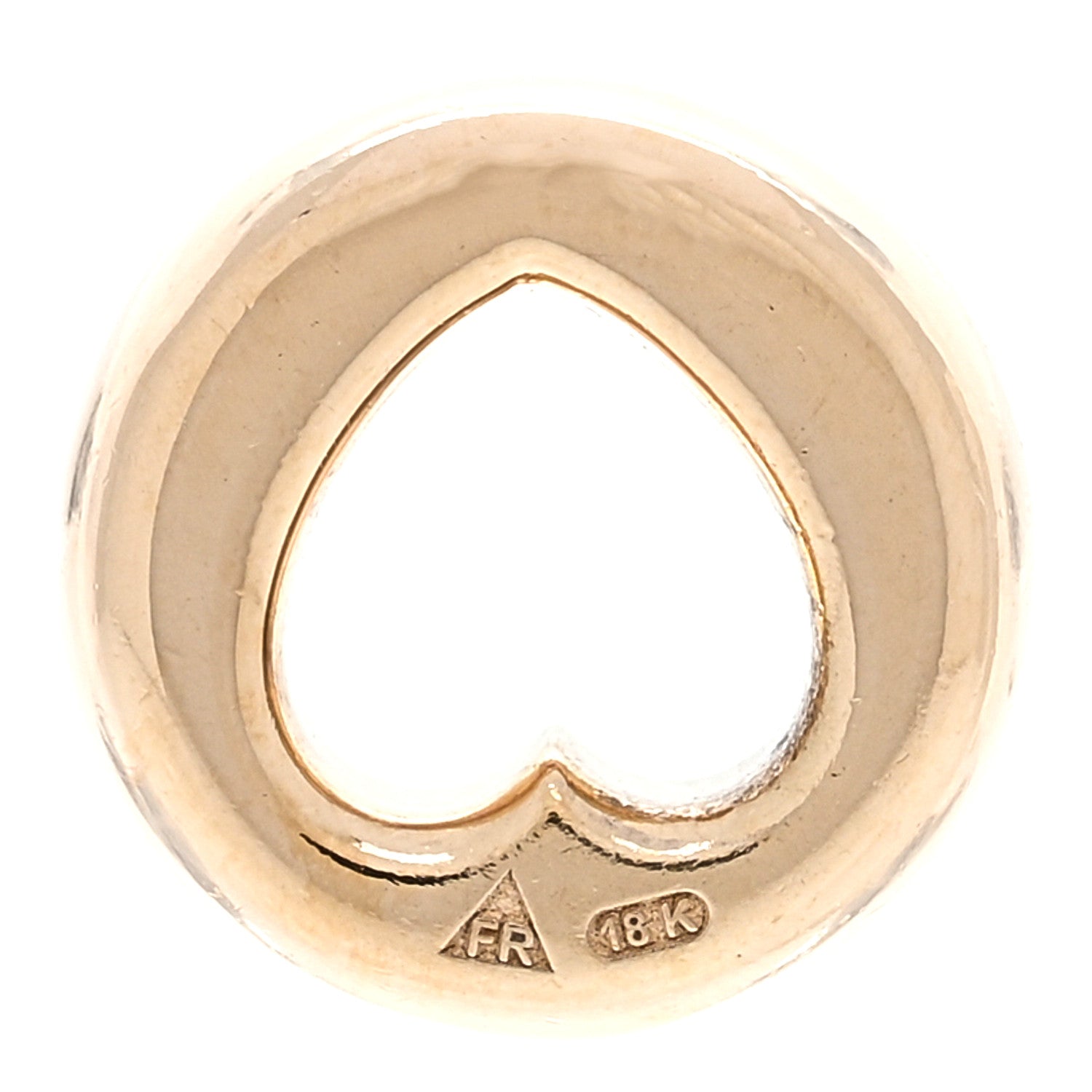 Foundrae 18K Yellow Gold Love Chubby Heart Beat Pendant 3 of 3