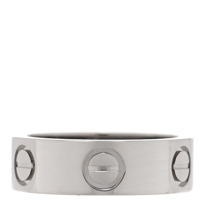 Cartier 18K White Gold 5.5mm LOVE Ring 48 4.5 1 of 4