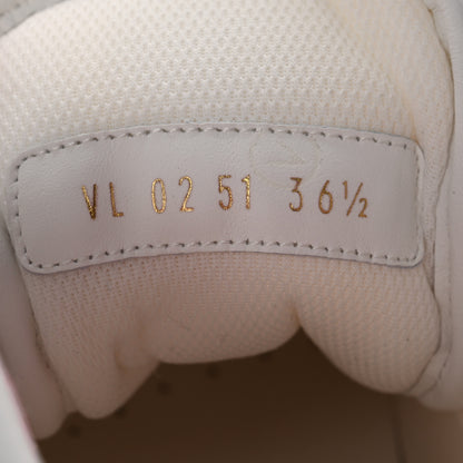 Louis Vuitton Canvas Monogram LV Squad Sneaker Boots 36.5 Pink White 6 of 9