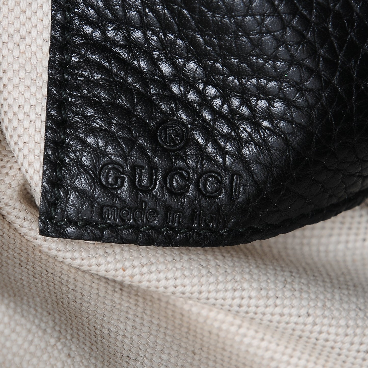 Pebbled Calfskin Soho Wristlet Black