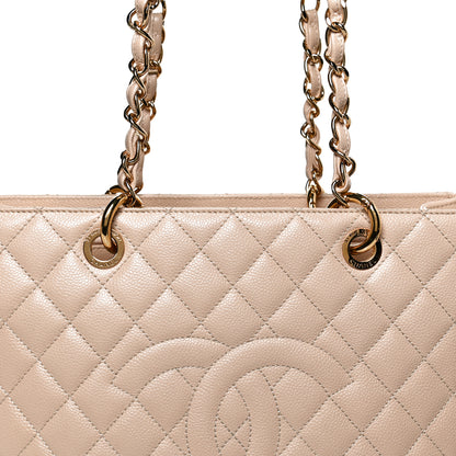 Chanel Caviar Quilted Grand Shopping Tote GST Beige Clair 8 of 15