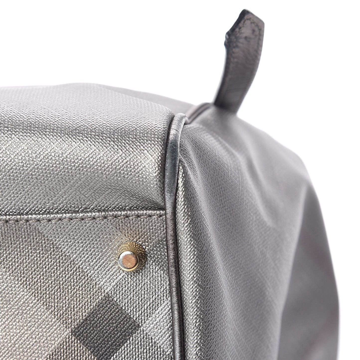 Metallic Nova Check Small Canterbury Tote Silver