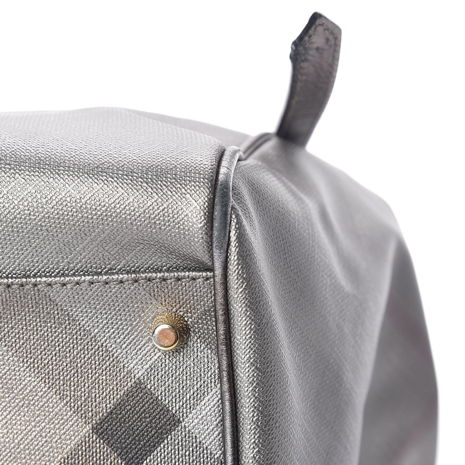 Burberry Metallic Nova Check Small Canterbury Tote Silver 11 of 14