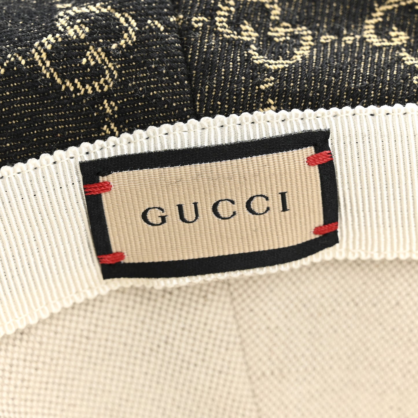 Jacquard Denim GG Monogram Oscar Bucket Hat M Black Ivory