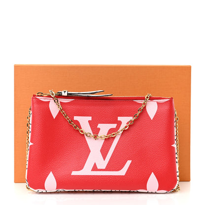 Louis Vuitton Monogram Giant Double Zip Pochette Rouge 14 of 14