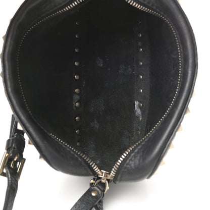 Valentino Garavani Pebbled Calfskin Rockstud Camera Crossbody Bag Black 5 of 16