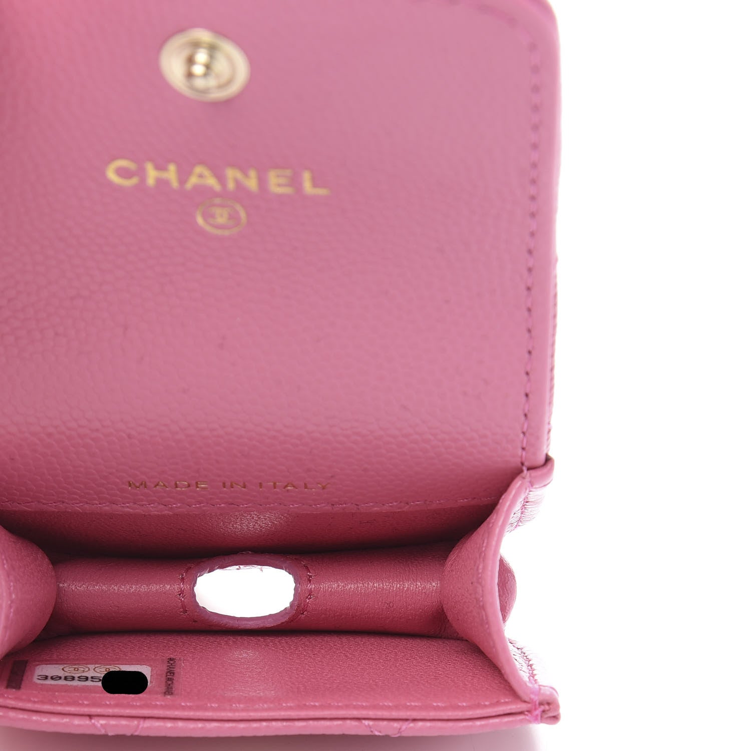 Chanel Caviar Quilted Crystal CC Airpods Pro Case Pink 4 of 9