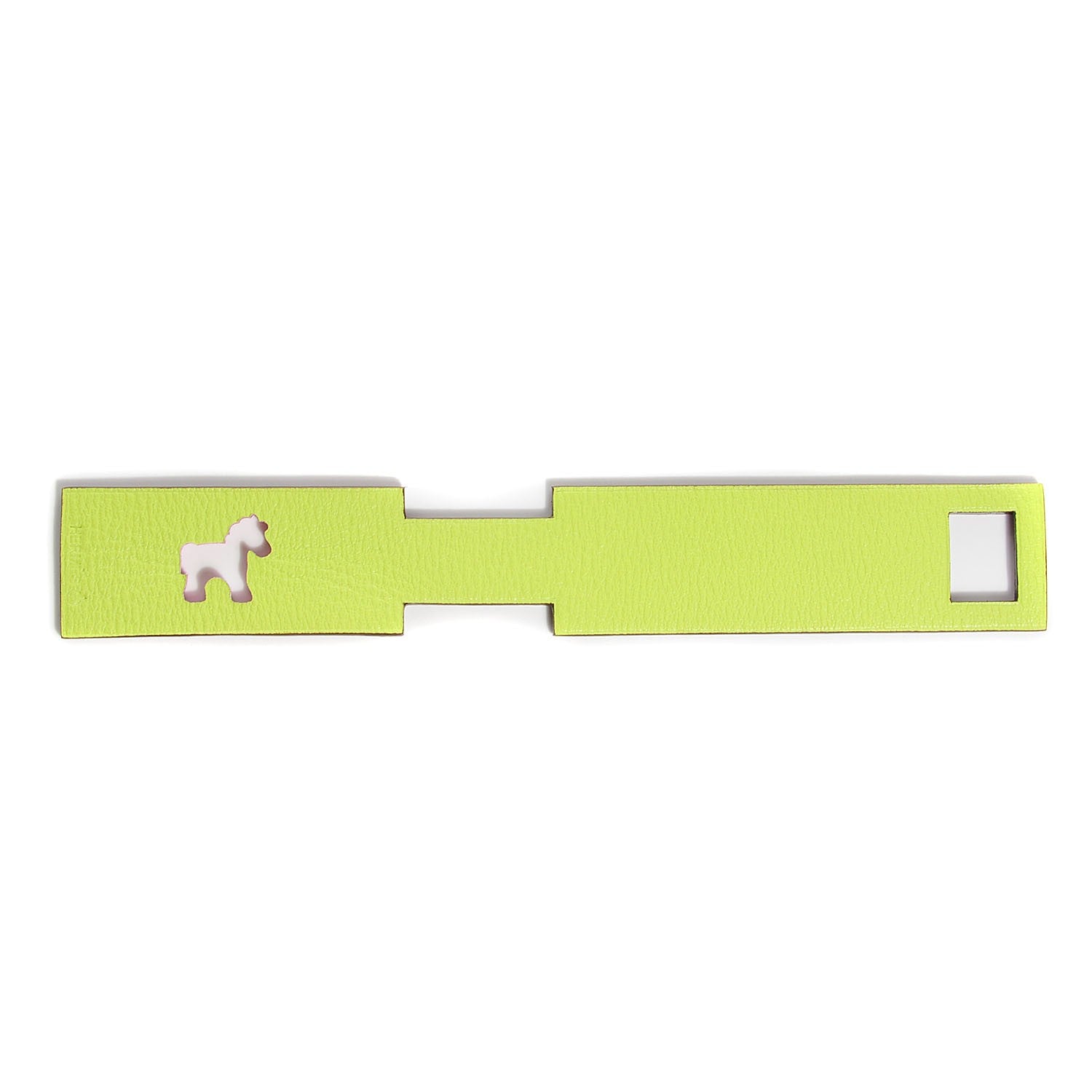Hermes Togo Chevre Mysore Petit H Luggage Tag Kiwi Tosca 4 of 6