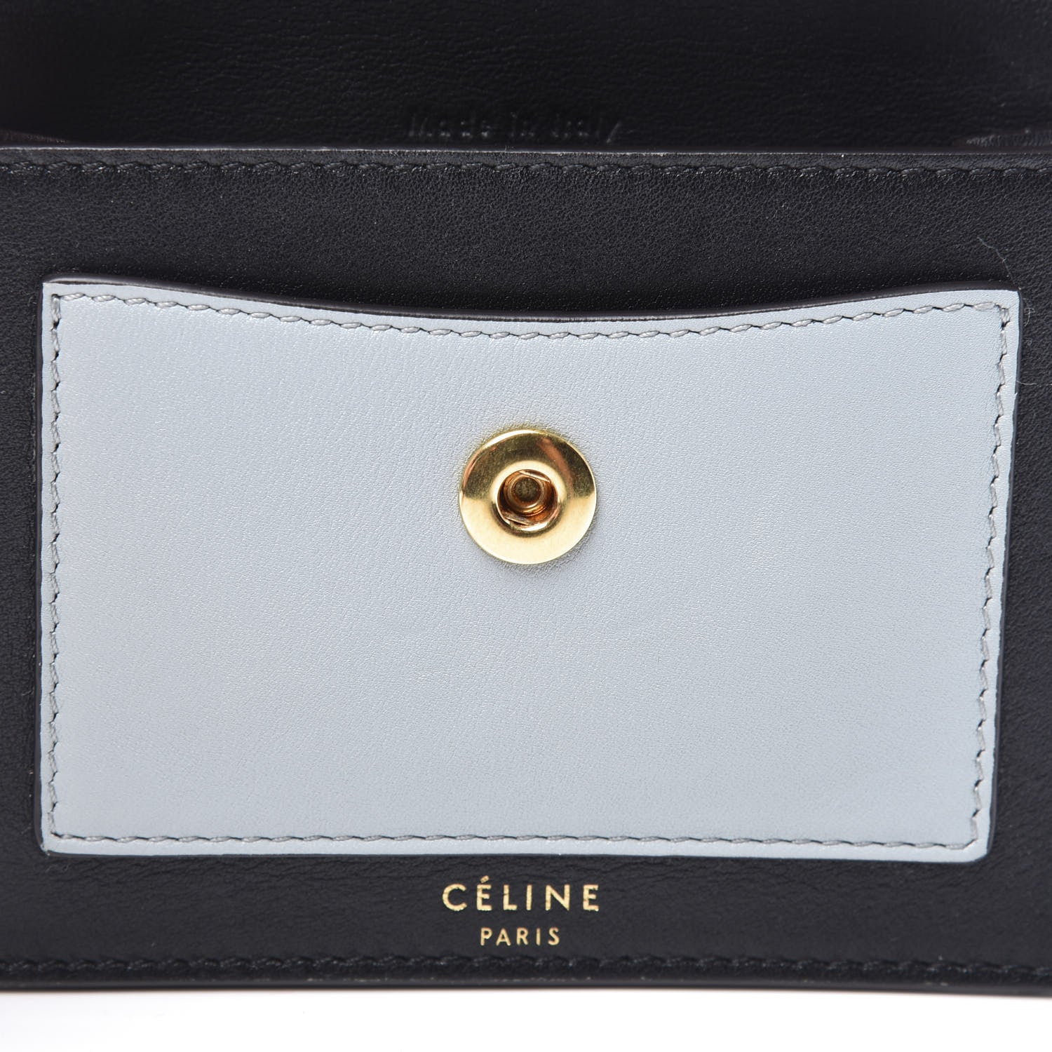 Celine Liege Calfskin Tri-Color Pocket Card Holder 9 of 9