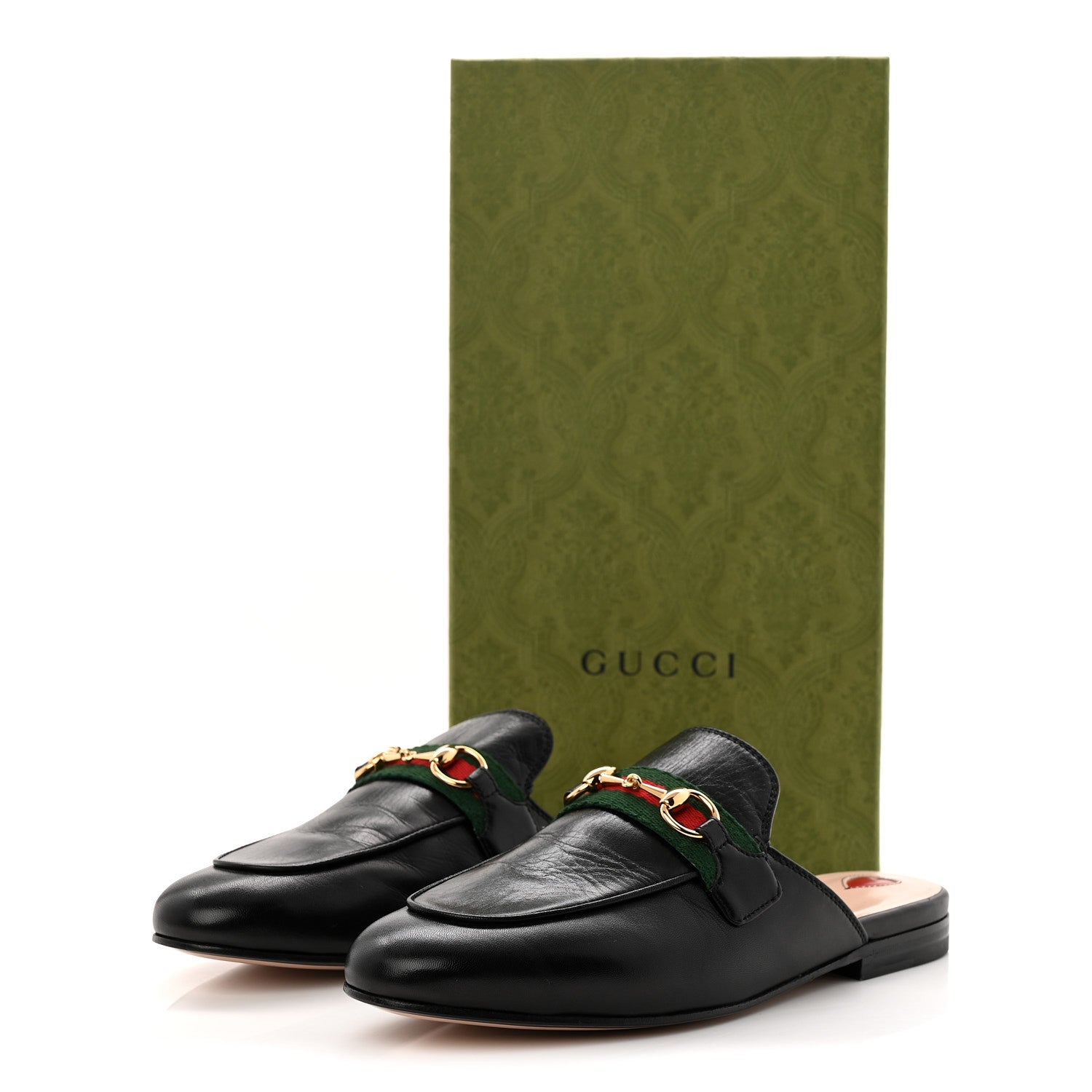 Gucci Malaga Kid Web Womens Princetown Slippers 36 Black 10 of 10
