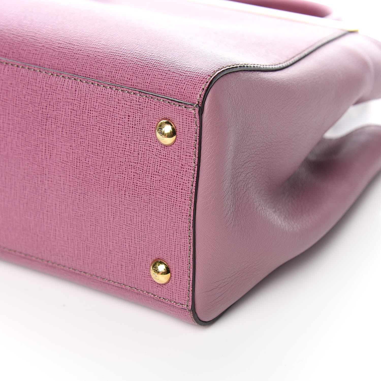 Fendi Vitello Elite Flamingo Petite 2Jours Tote Lilla Glicine 10 of 12