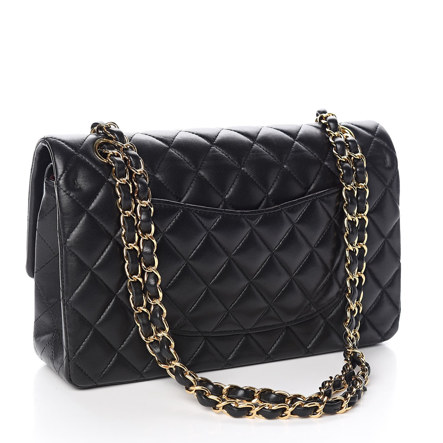 Chanel Lambskin Quilted Medium Double Flap Black 3 of 12