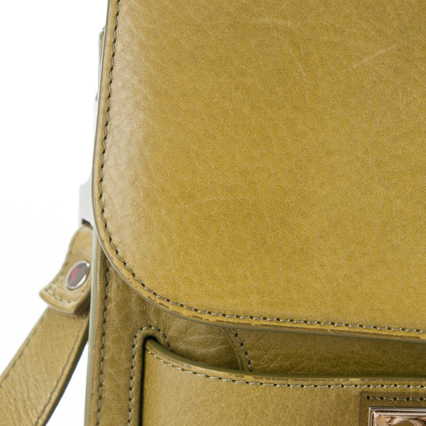 Calfskin PS11 Classic Shoulder Bag Olive