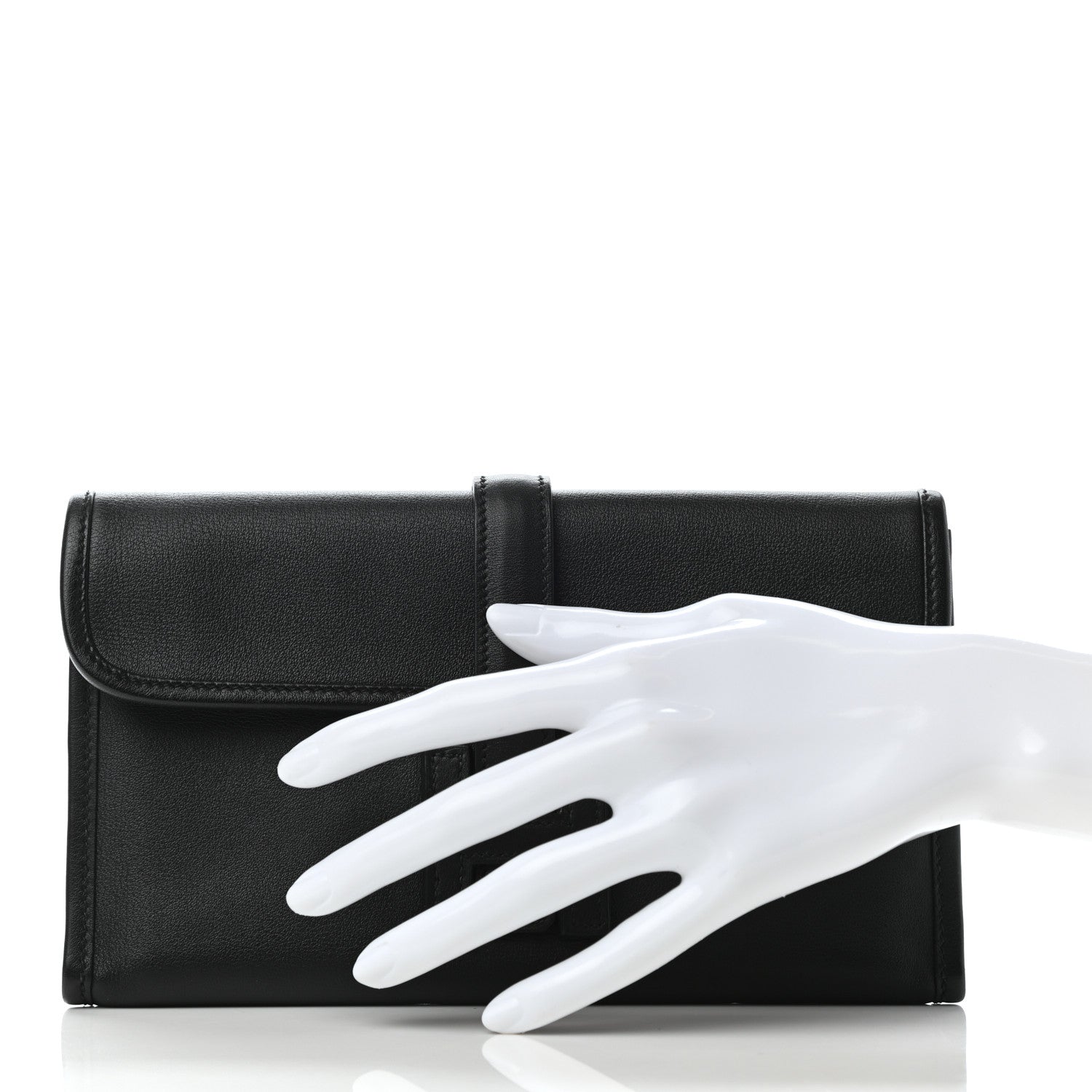 Hermes Swift Jige Duo Clutch Black 2 of 7