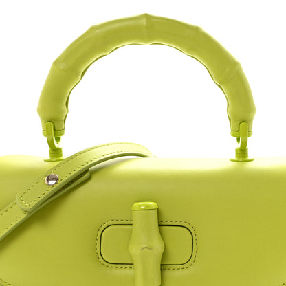 Gucci Calfskin Medium Bamboo Diva Green 7 of 9