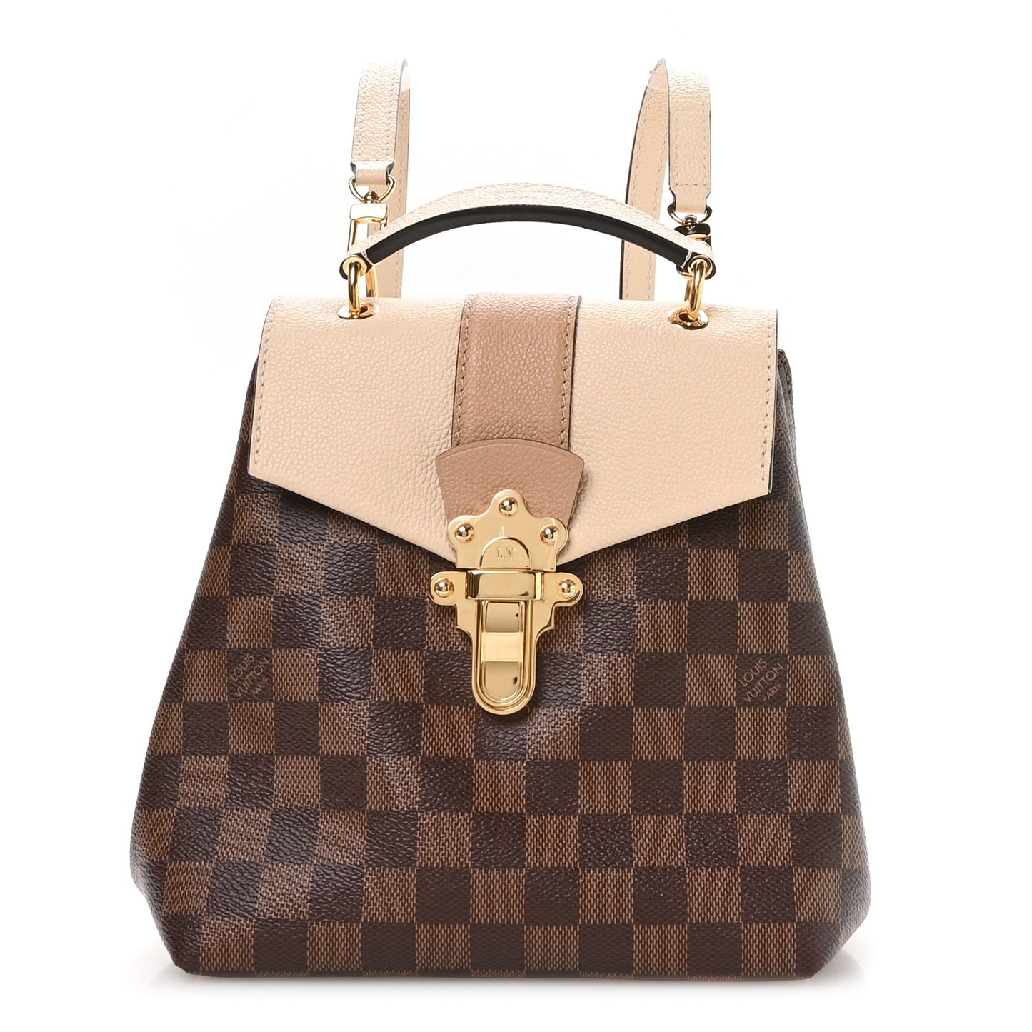 Damier Ebene Clapton Backpack Creme