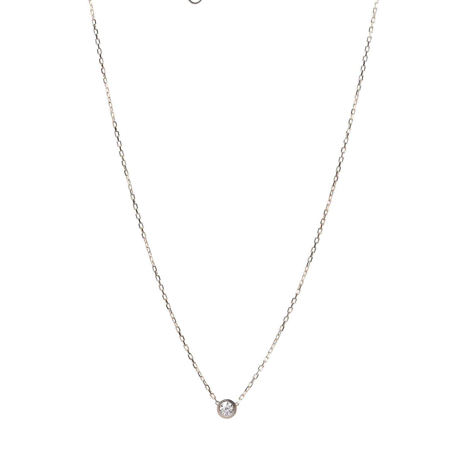 Cartier 18K Pink Gold Diamond LM D'Amour Pendant Necklace 1 of 6