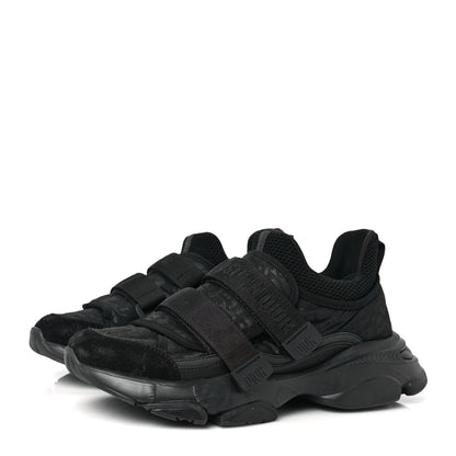Christian Dior Shiny Oblique Technical Fabric Nylon Womens D-Wander Sneakers 38 Black 3 of 8