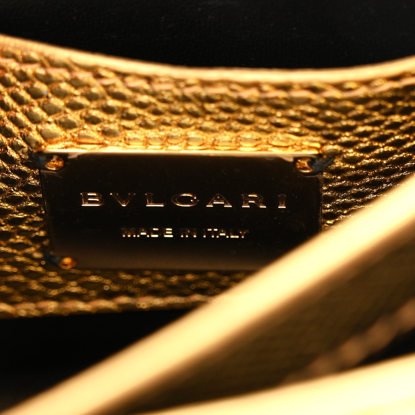 Metallic Karung Serpenti Forever Crossbody Gold